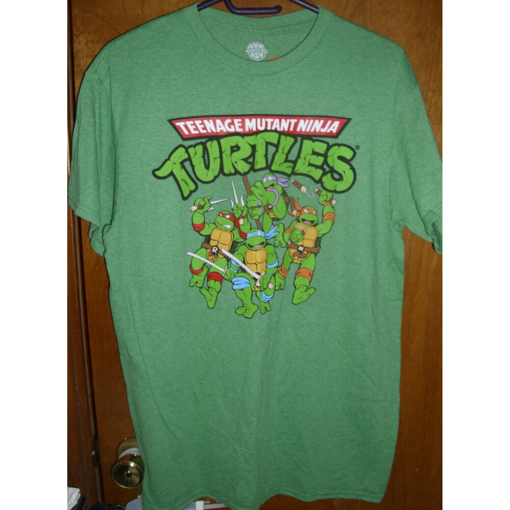 Men's Green Ninja Turtle T-Shirt Size Small NWT B5